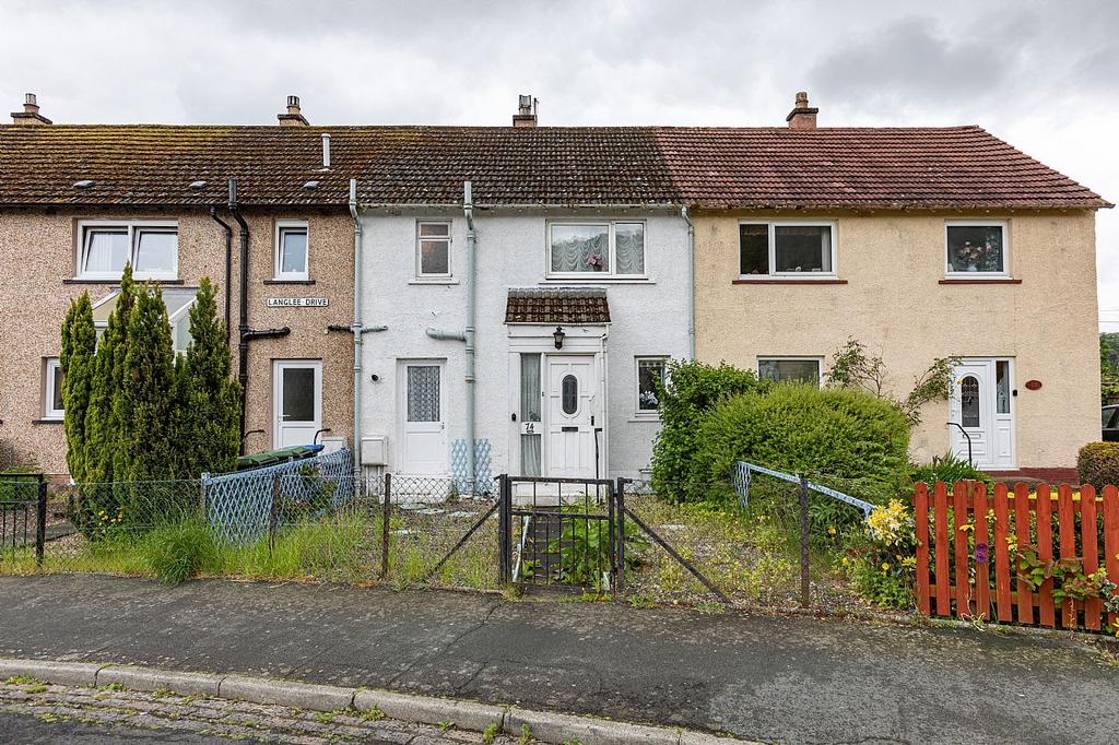 74 Langlee Drive, Galashiels TD1 2EB 2 bed terraced house £95,000