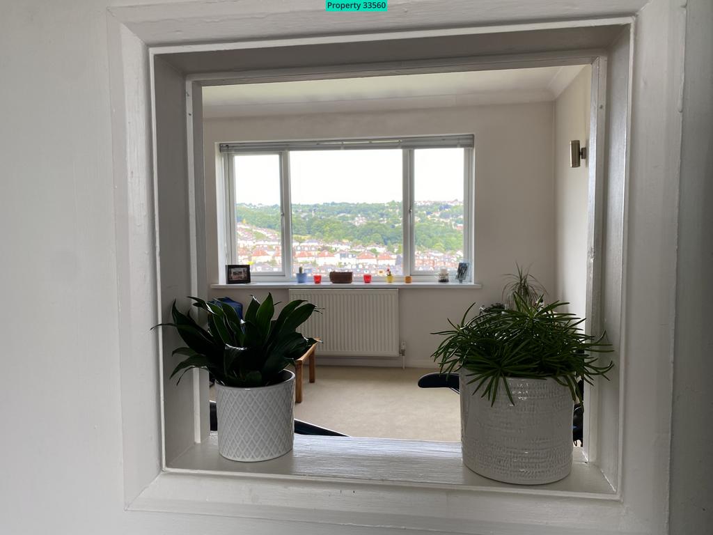 View from kitchen to the living room