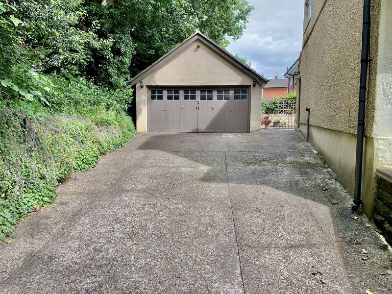 Garage with driveway