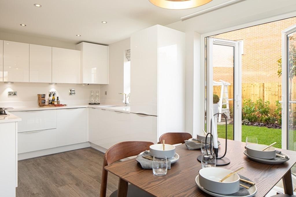 Open plan kitchen and dining area, moresby, 3 bed house type