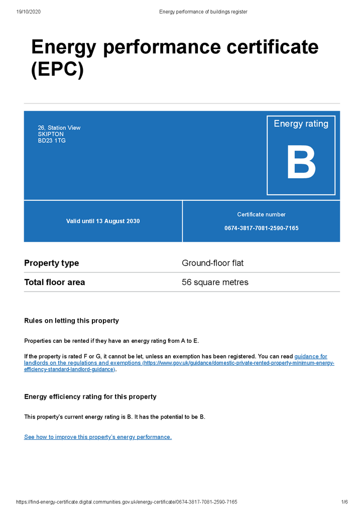 EPC Certificate