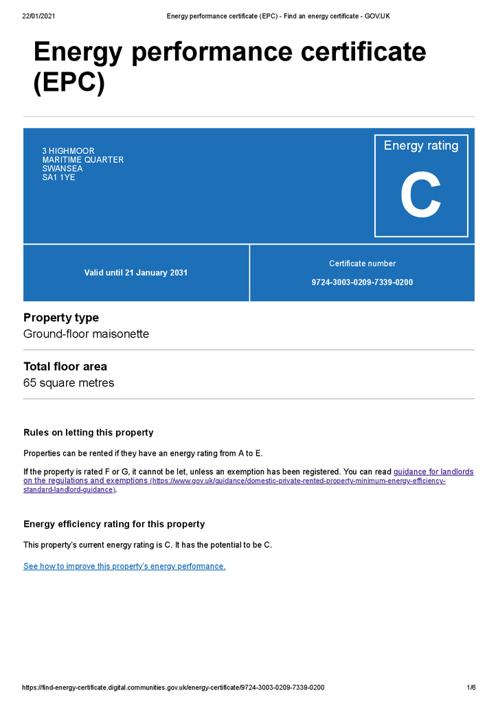 EPC Certificate