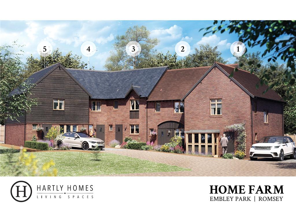 Home Farm, Embley Lane, East Wellow, Romsey, SO51 3 bed terraced house