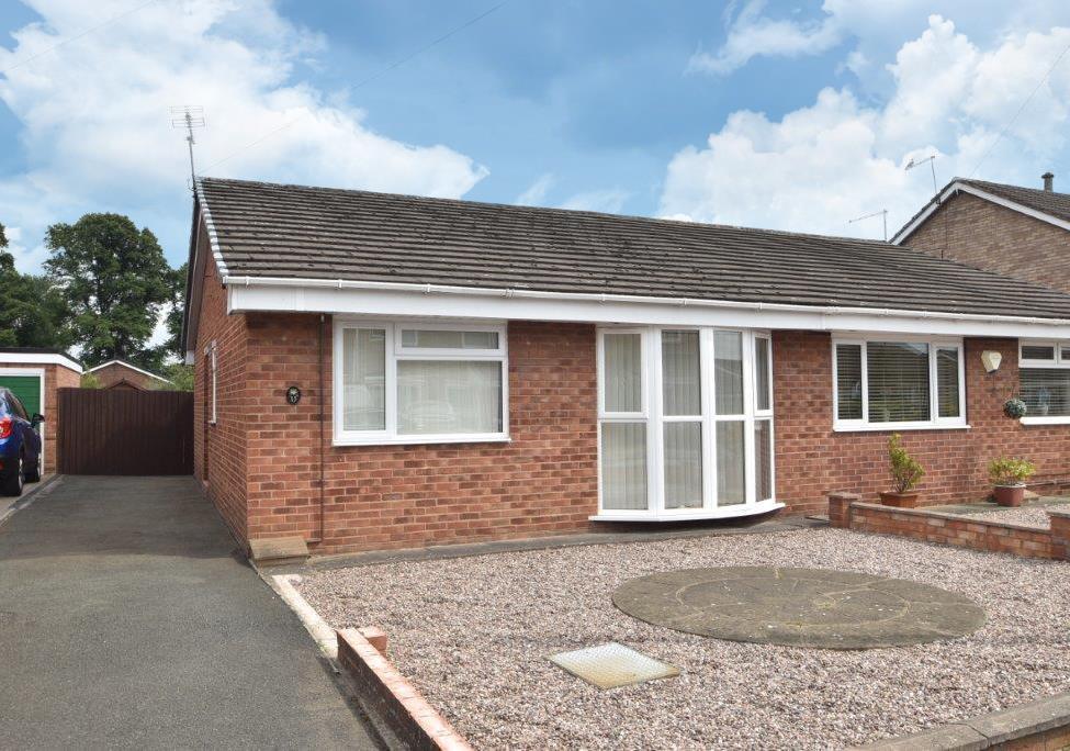 15 Tilbrook Drive, Shrewsbury, SY1 2TR 2 bed semidetached bungalow for