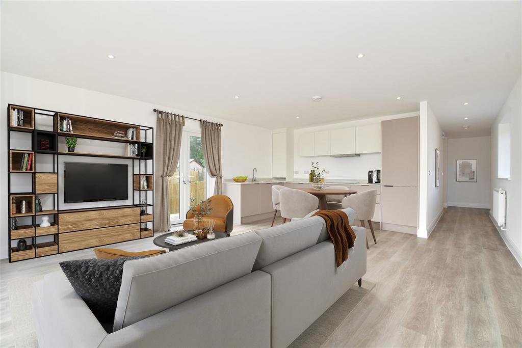 Kitchen Lounge Staged
