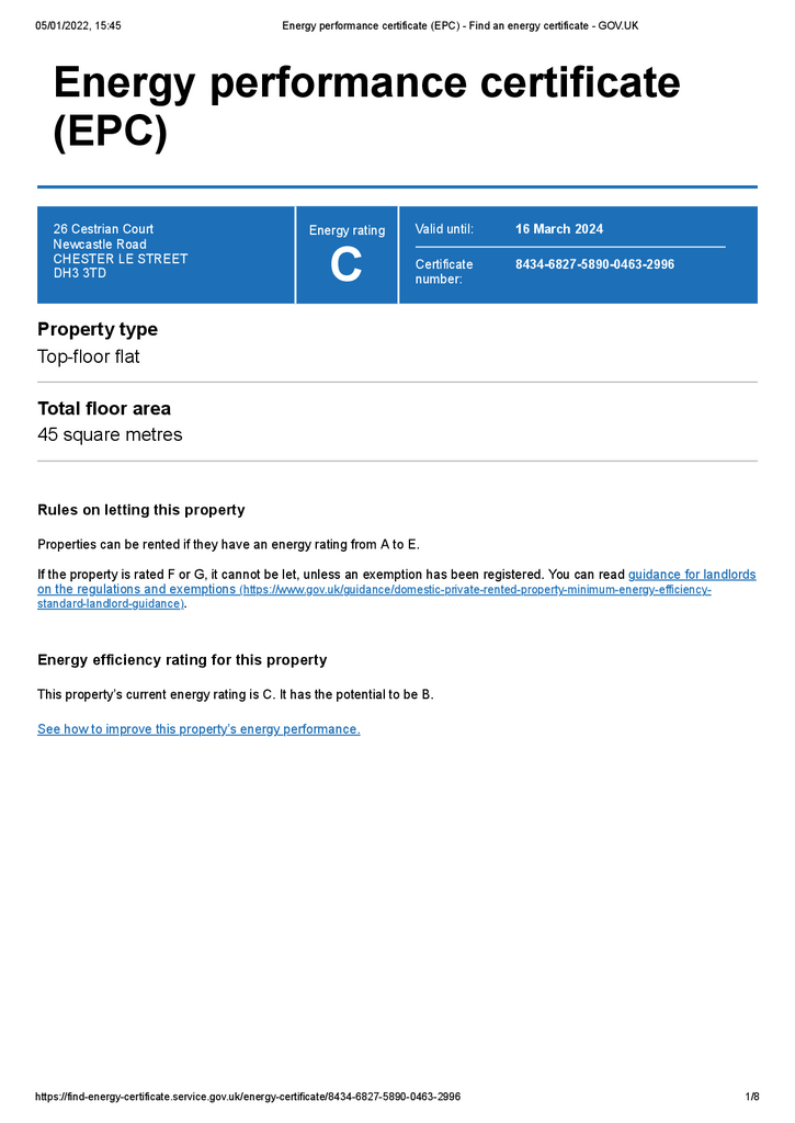 Energy performance certificate (EPC)   Find an ene