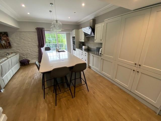 Impressive L Shaped Kitchen/Living/Dining Room