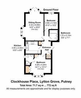 2 bedroom flat to rent, Clockhouse Place, East Putney, London, SW15   £2300.00 p.m.  £530.00 pw