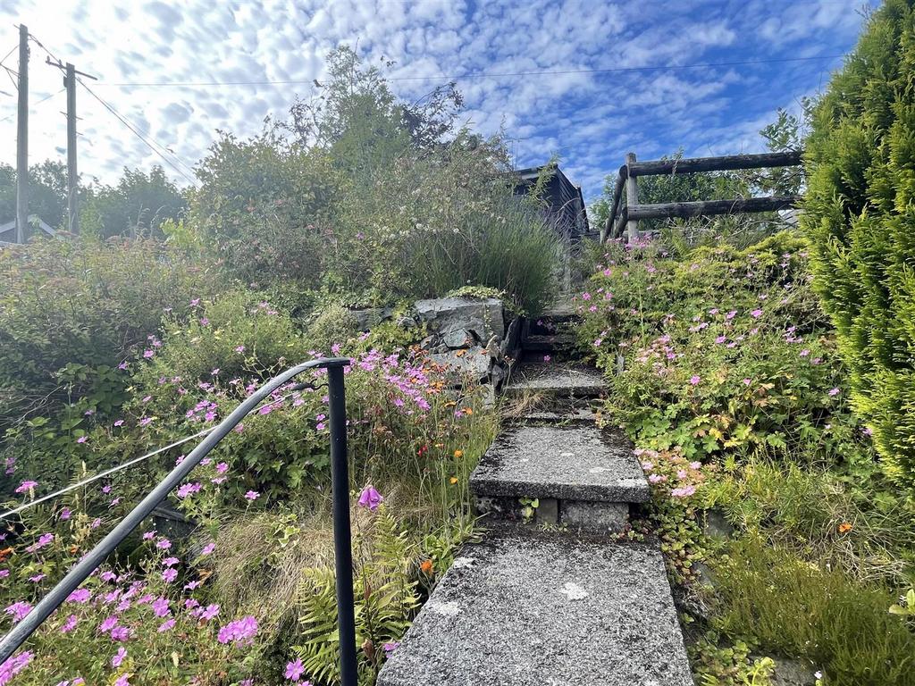 Steps up to garden