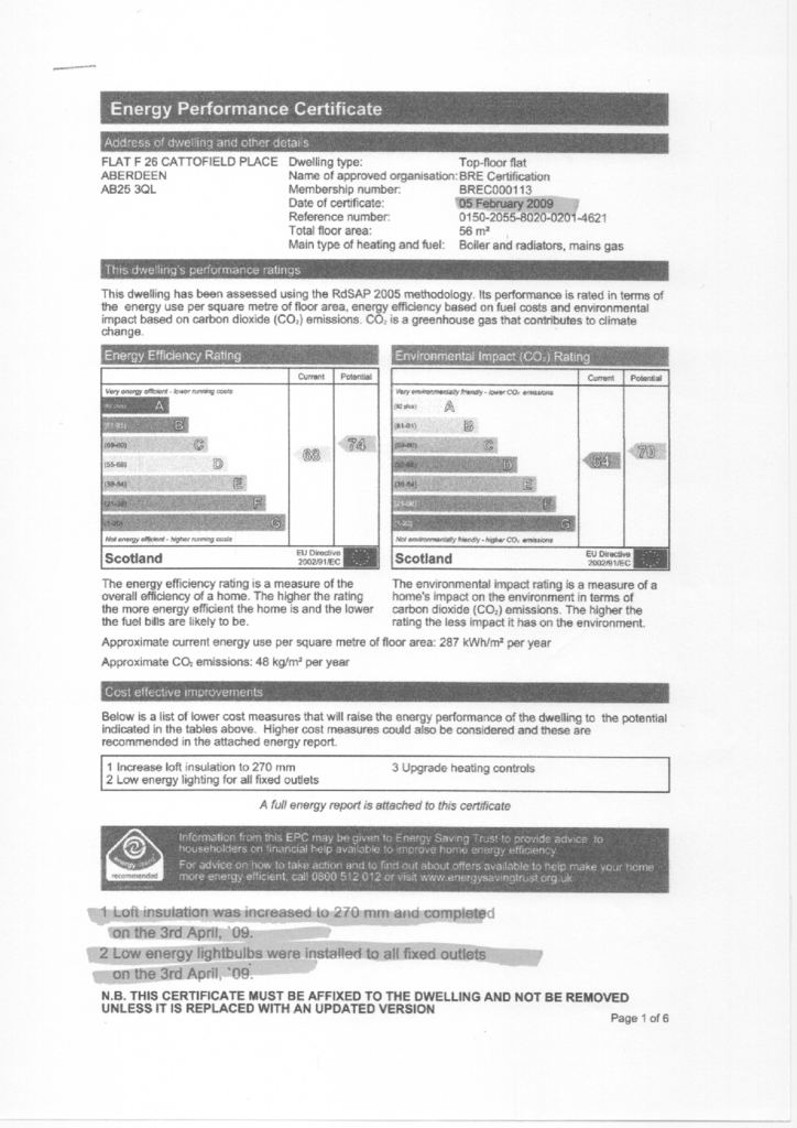 EPC Certificate