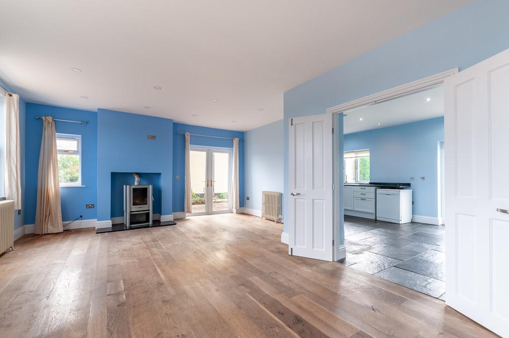 Sitting room with wood burner