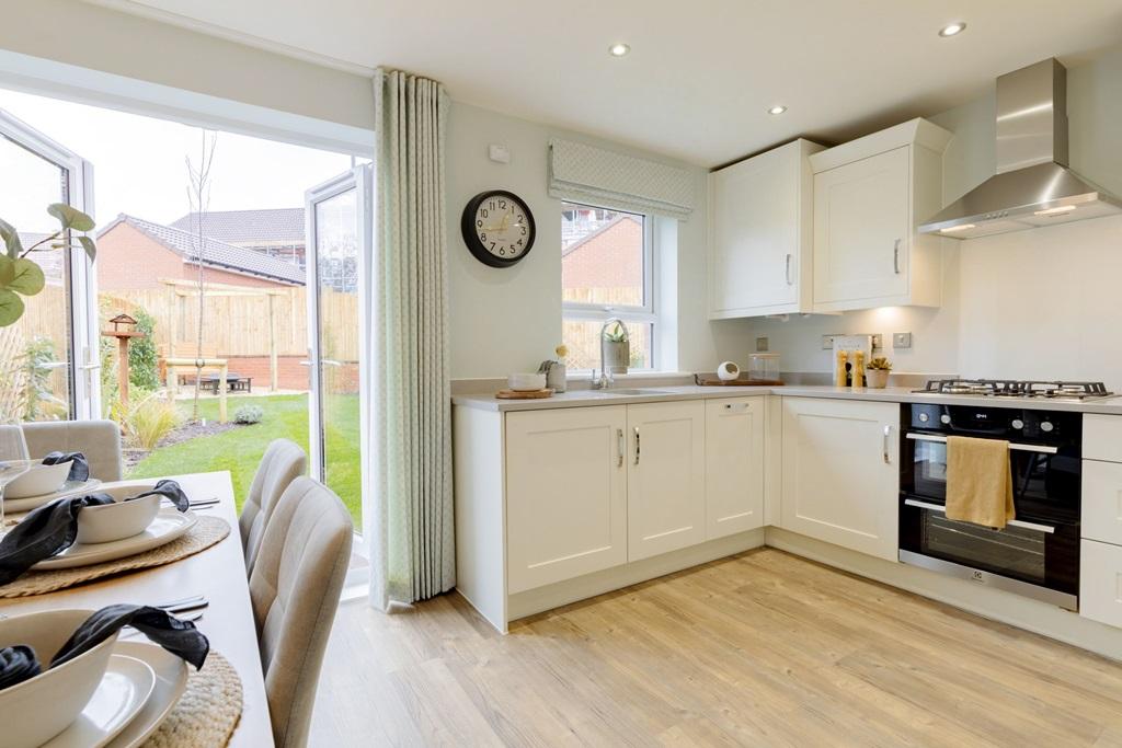 Open plan kitchen in the Hamdon 3 bedroom home