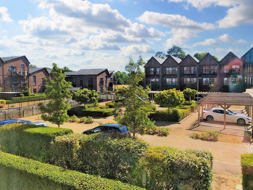 Formal garden and parking