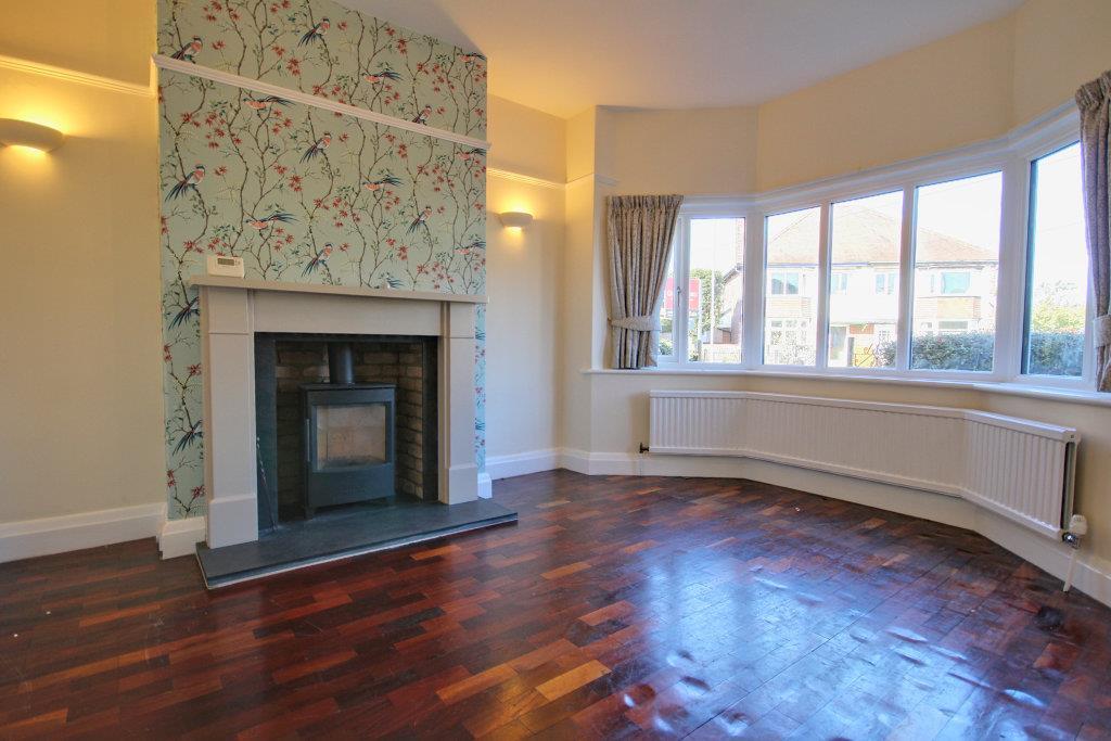 Lounge with log burner