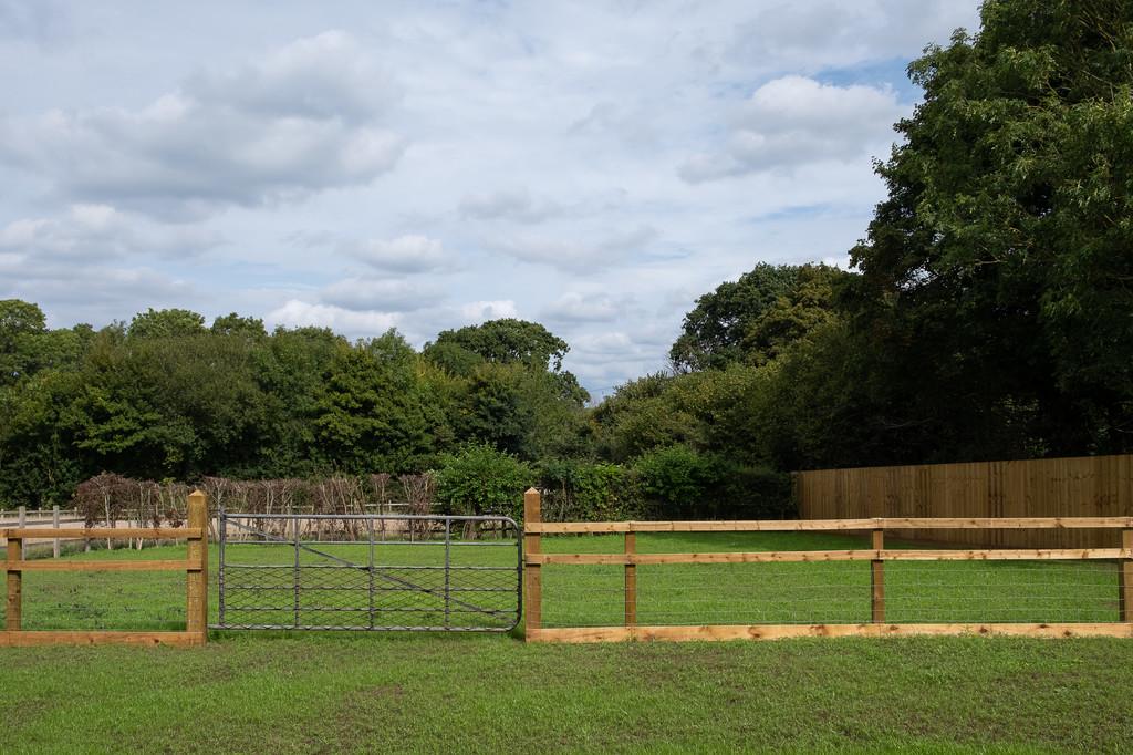 Garden with small paddock beyond