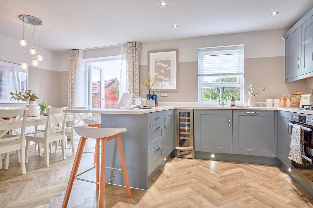 Open plan kitchen in the Chester 4 bedroom home