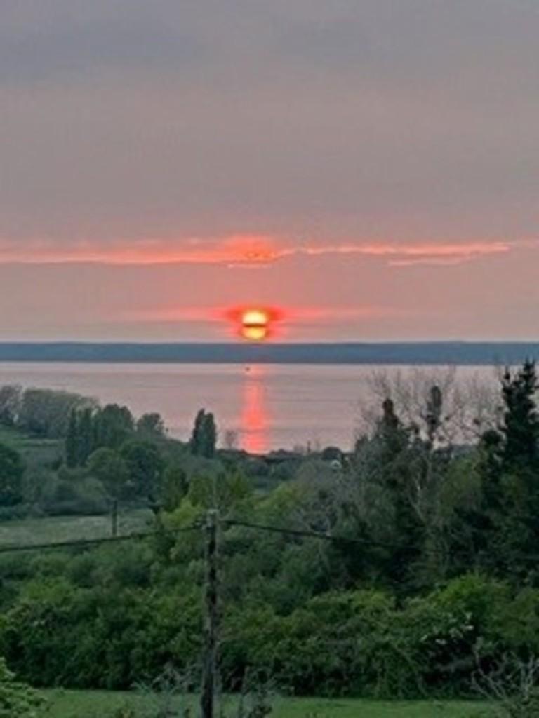 Sunset view over the Solent from the proper