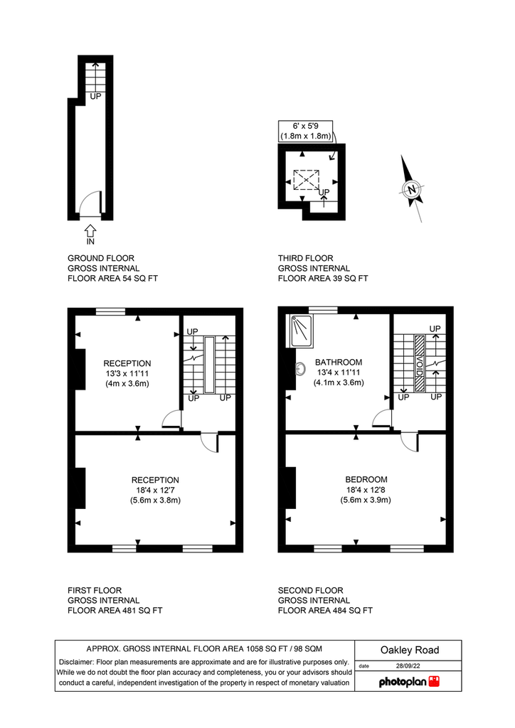 Oakley Road, De Beauvoir, N1 2 bed maisonette - £850,000