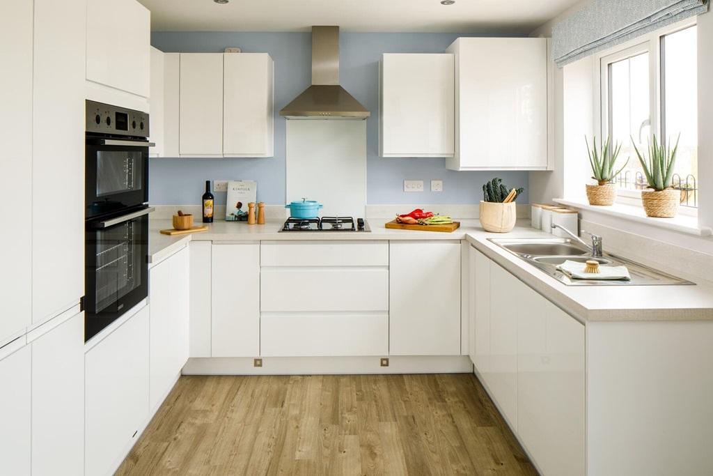 Modern fitted kitchen with plenty of storage space