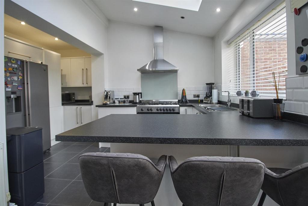 Extended open plan dining kitchen to rear