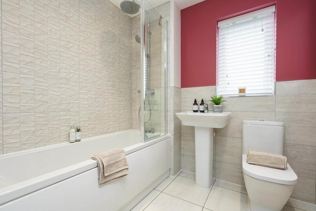 A family bathroom completes the home