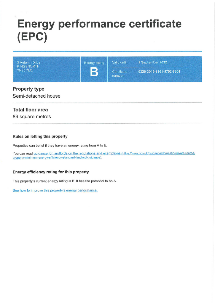 EPC Certificate