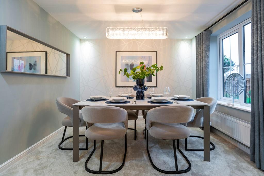 A formal dining room is ideal for hosting