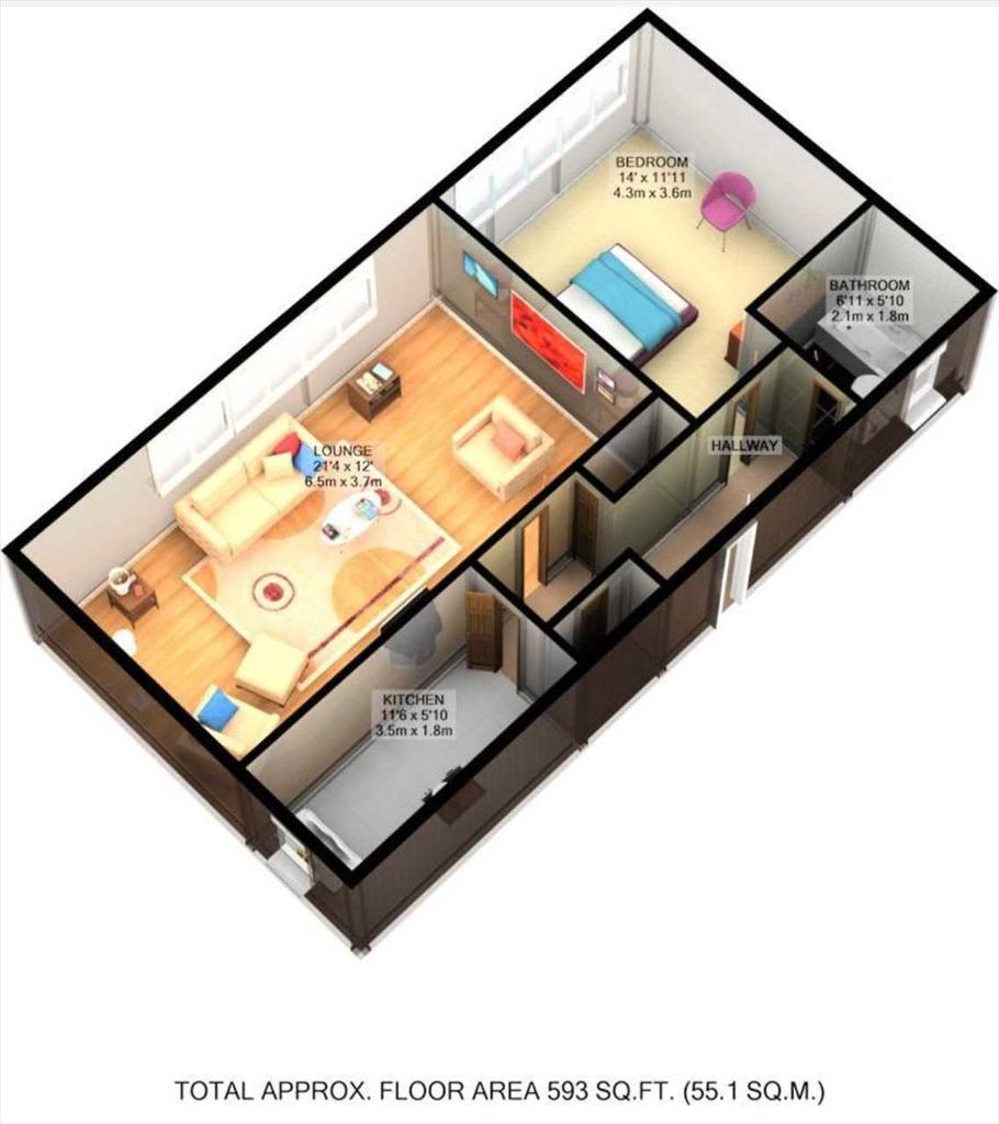 UNDER OFFER, Brent Court Romford... 1 bed apartment £1,000 pcm (£231 pw)