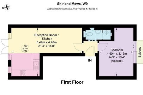1 bedroom apartment to rent, Shirland Mews, London, W9