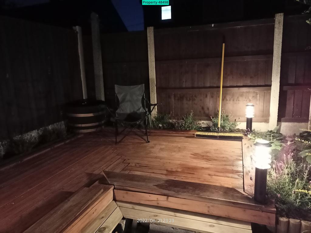 Bespoke Decking with Lights and water feature