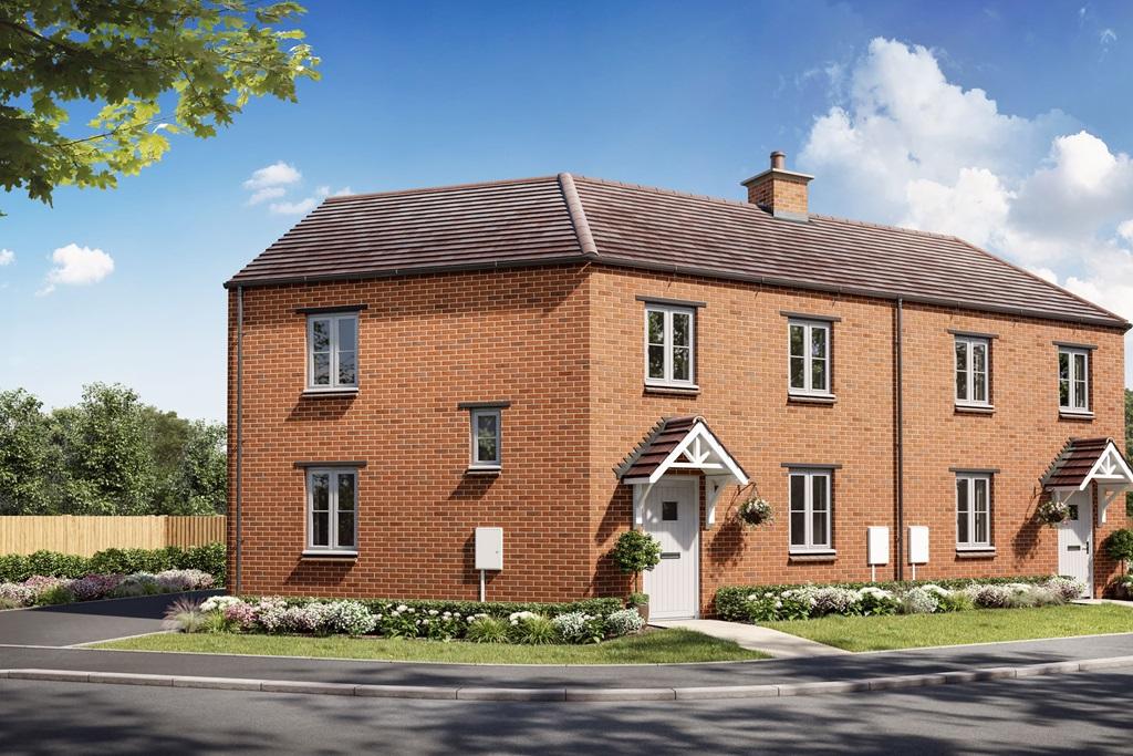 Exterior CGI image of our 3 bedroom Lutterworth...