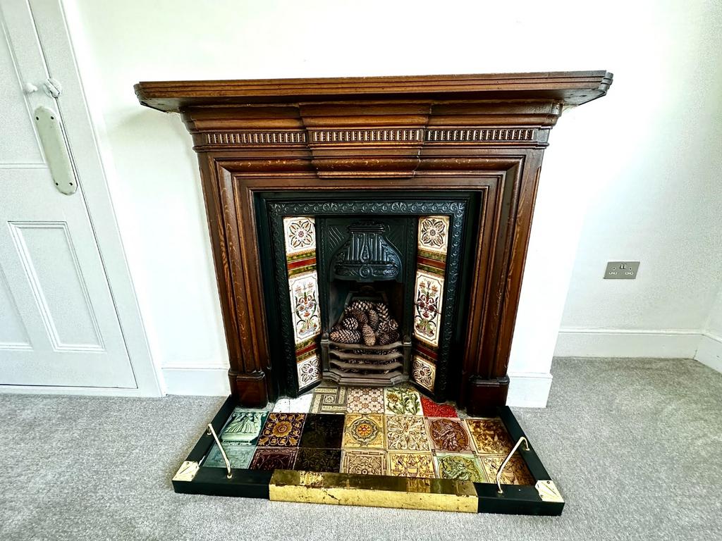 Living room, fireplace