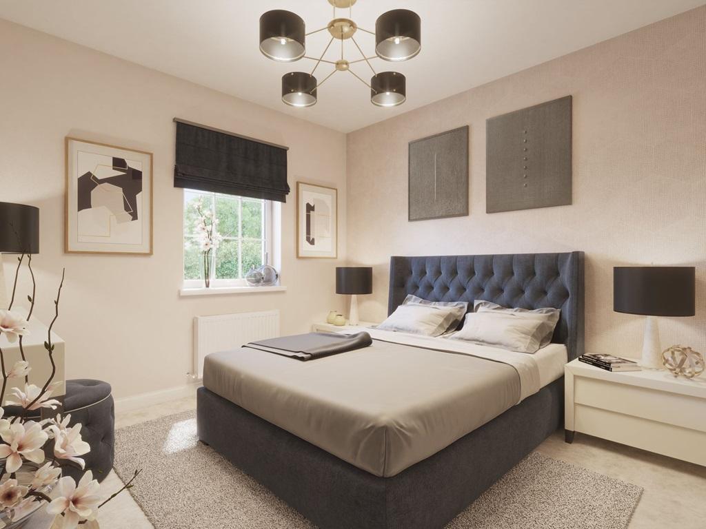 Bedroom in the Evesham show home