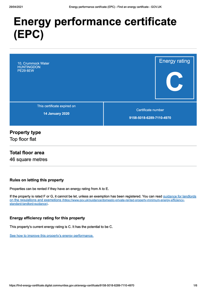 EPC Certificate