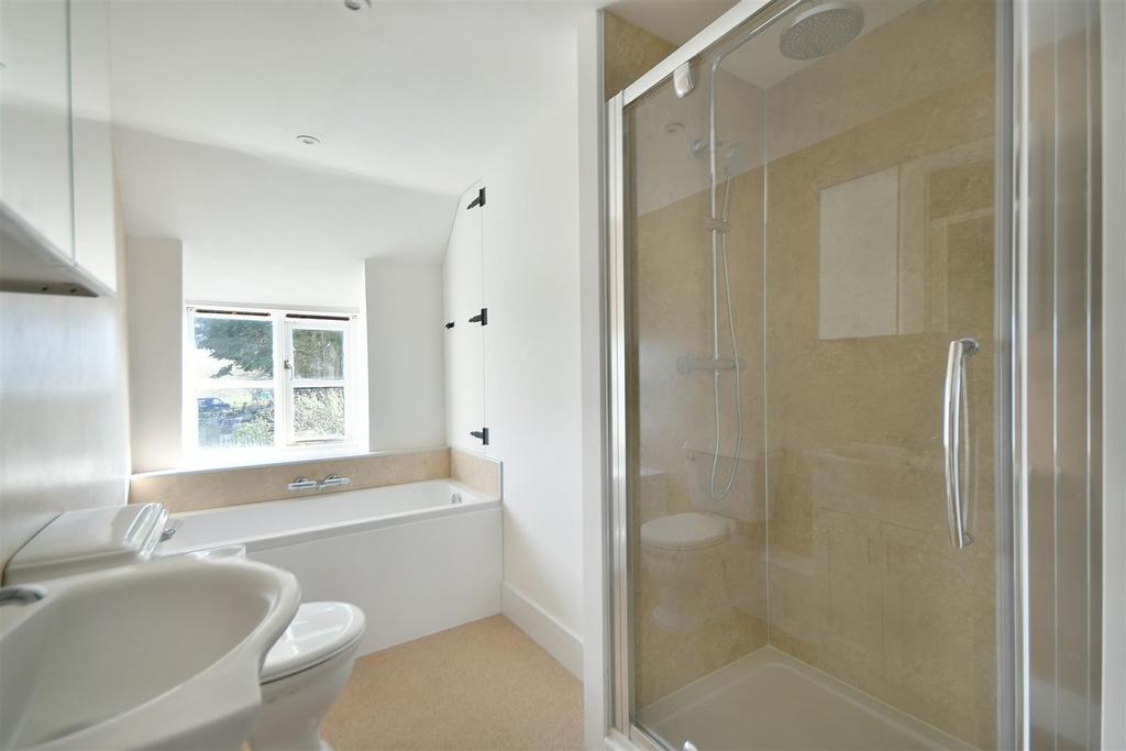 Shower in bathroom