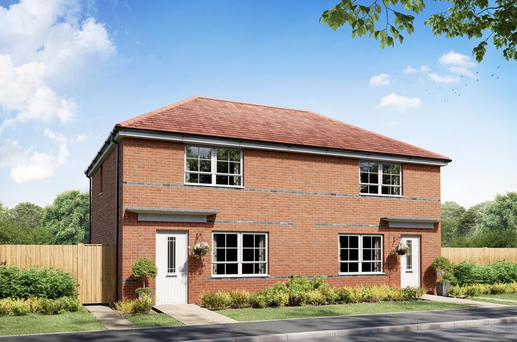 Exterior CGI elevation of our 2 bed Roseberry home