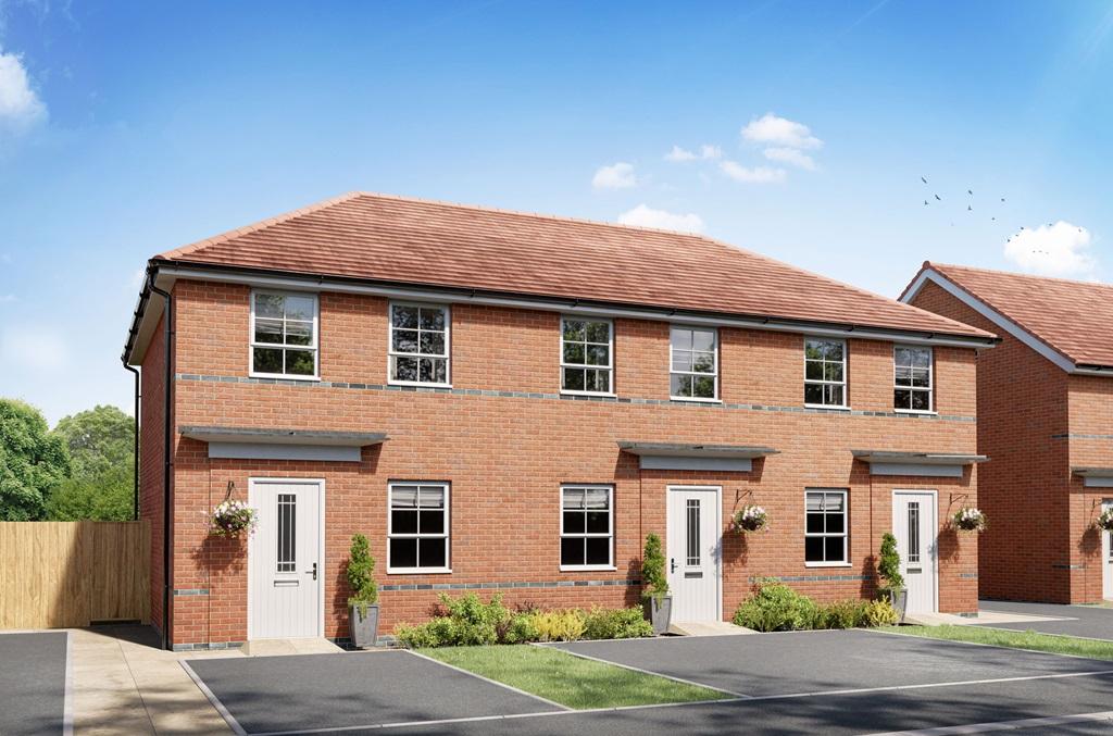 Exterior CGI elevation of our 2 bed Denford home