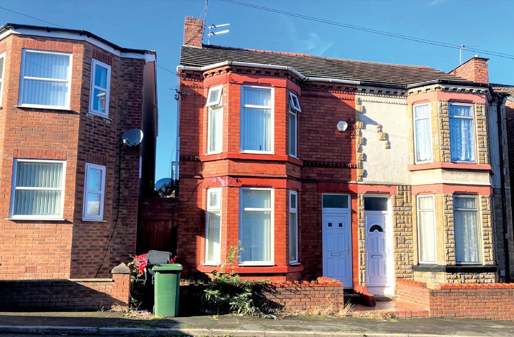110 Rodney Street, Birkenhead, Wirral 3 bed semidetached house £25,000