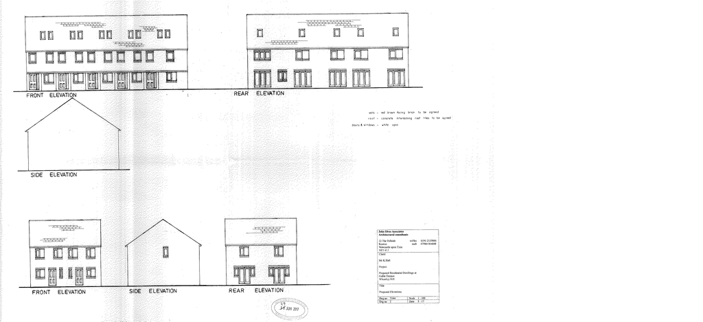 Terraced and flats - top sketch  - semis  bottom.