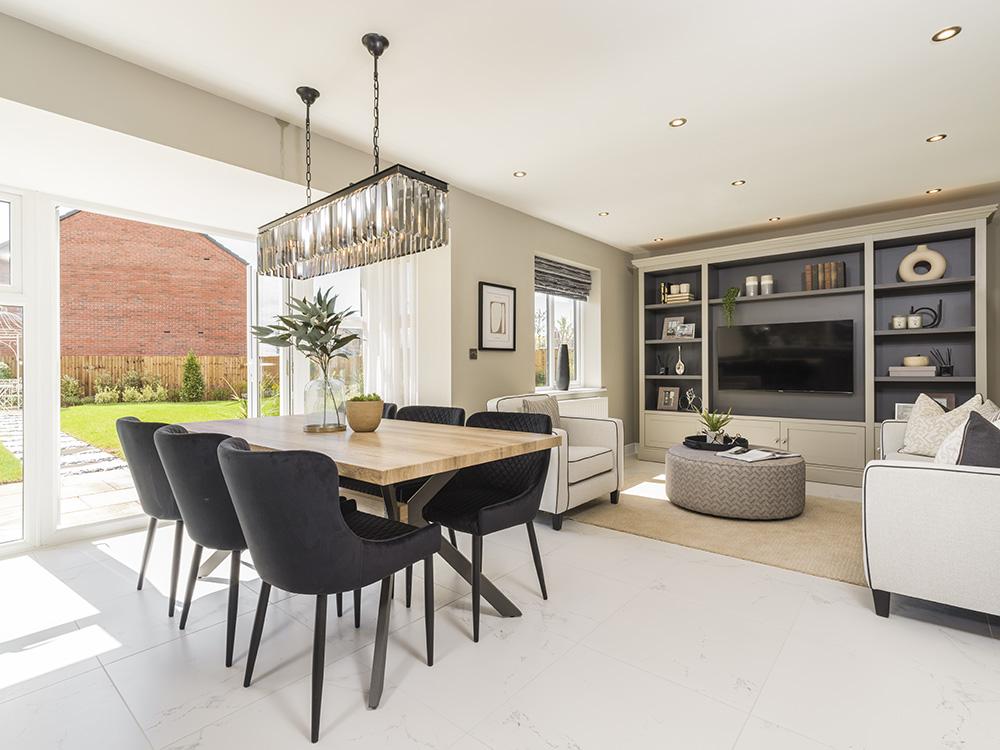 Fully integrated kitchen/dining/family area...