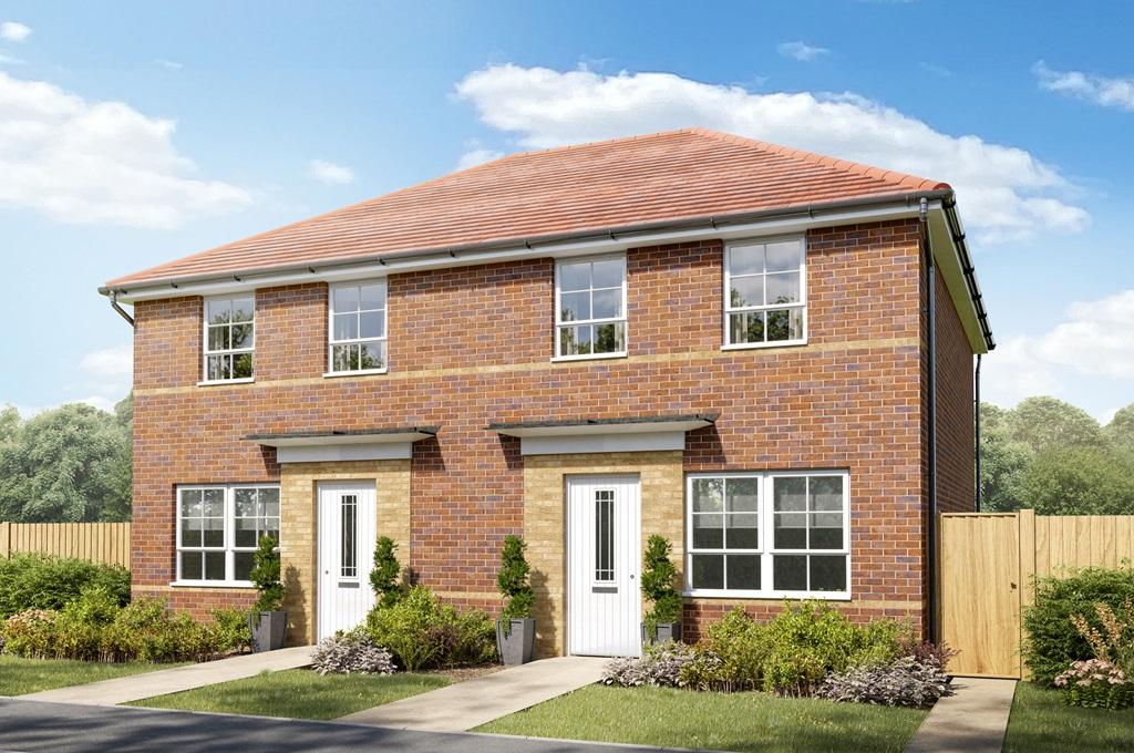 CGI exterior view of our 3 bed Maidstone home