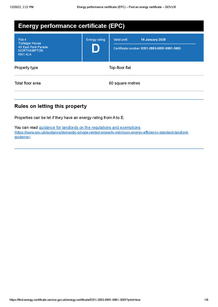 EPC Certificate