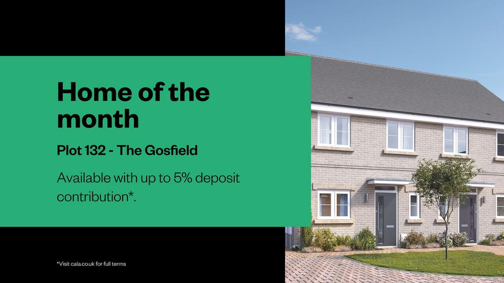Plot 131, Gosfield at Cala at Hampton... 3 bed semidetached house £284,950