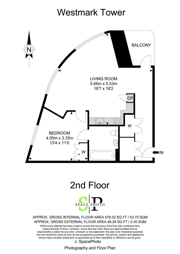 212 Westmark Tower 1 Newcastle Place London  W2 1 D