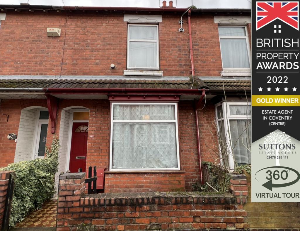 Dean Street, Stoke, Coventry, CV2 4FB 2 bed terraced house £140,000