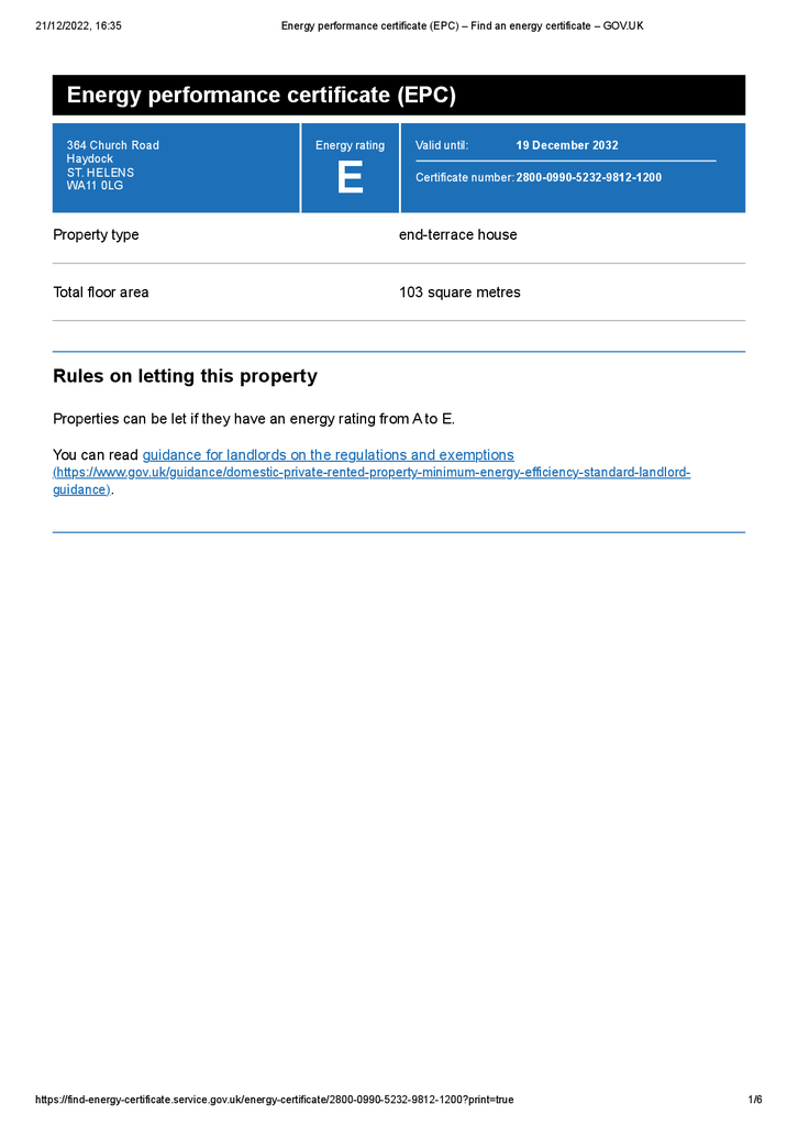 EPC Certificate