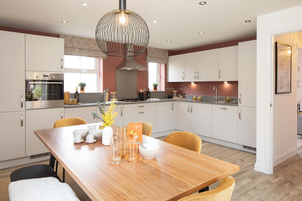 Open plan kitchen in the Alderney 4 bedroom home