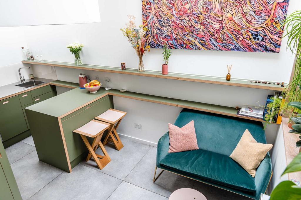 Open plan living and kitchen