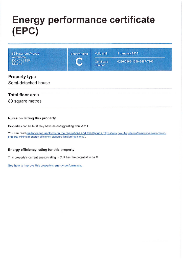 EPC Certificate