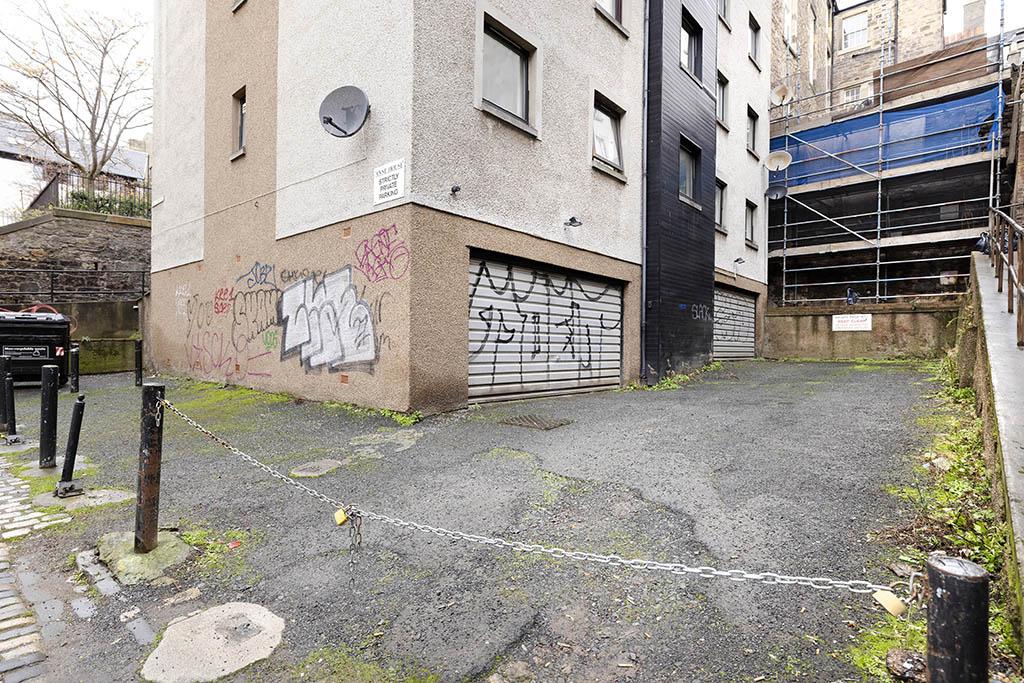 Garage and Area of Private Land